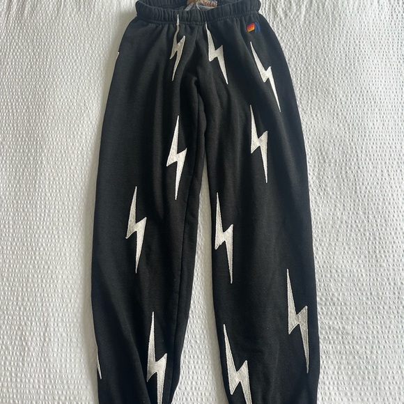 Aviator Nation Bolt Stitch Repeat Sweatpants in Black - Picture 3 of 5